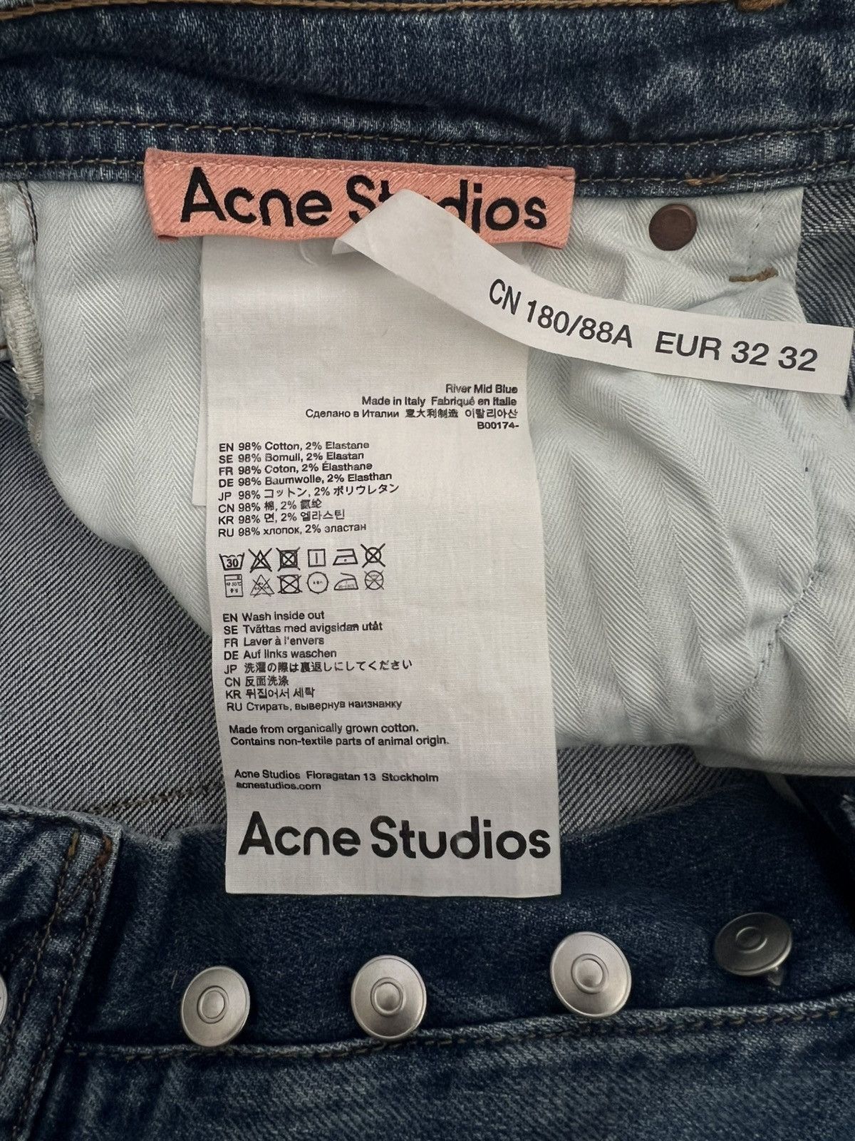 Acne Studios Acne Studios River Mid Blue Jeans Size US 32 / EU 48 - 4 Thumbnail