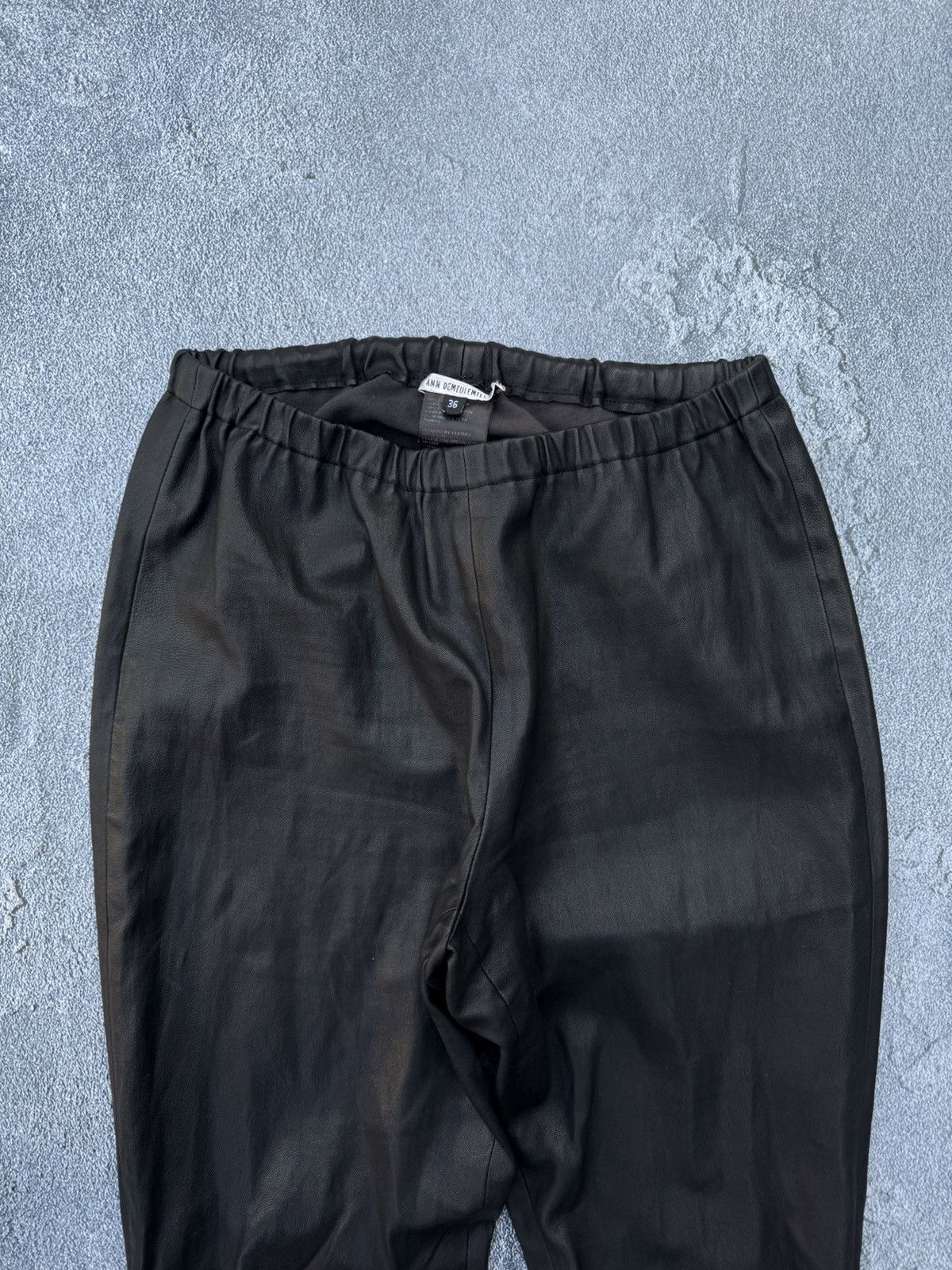 ANN DEMEULEMEESTER LEATHER PANTS Size 36 Stretch Florence