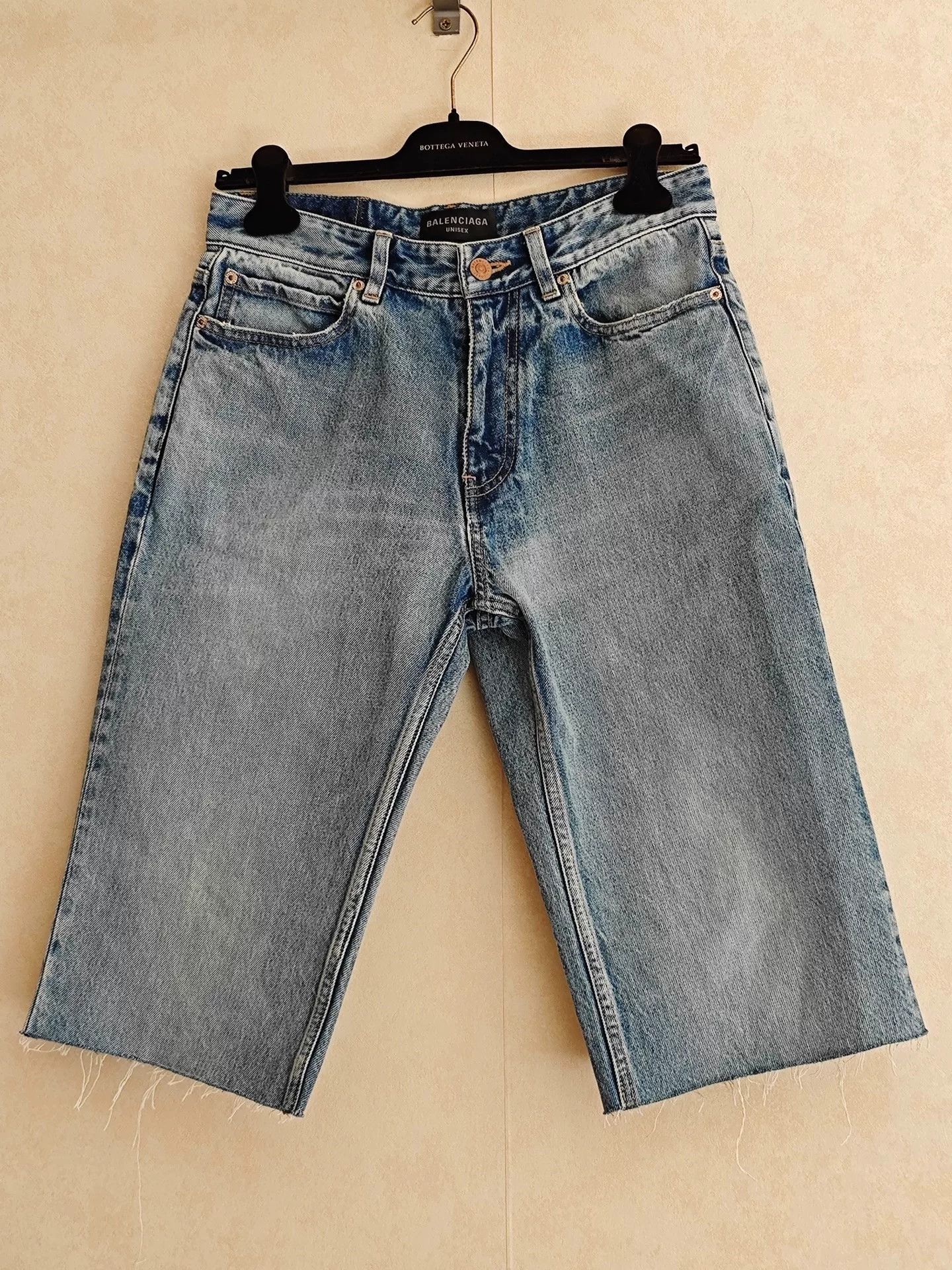 Balenciaga Balenciaga Runway Fringe Distressed Denim Shorts Size US 31 - 1 Thumbnail