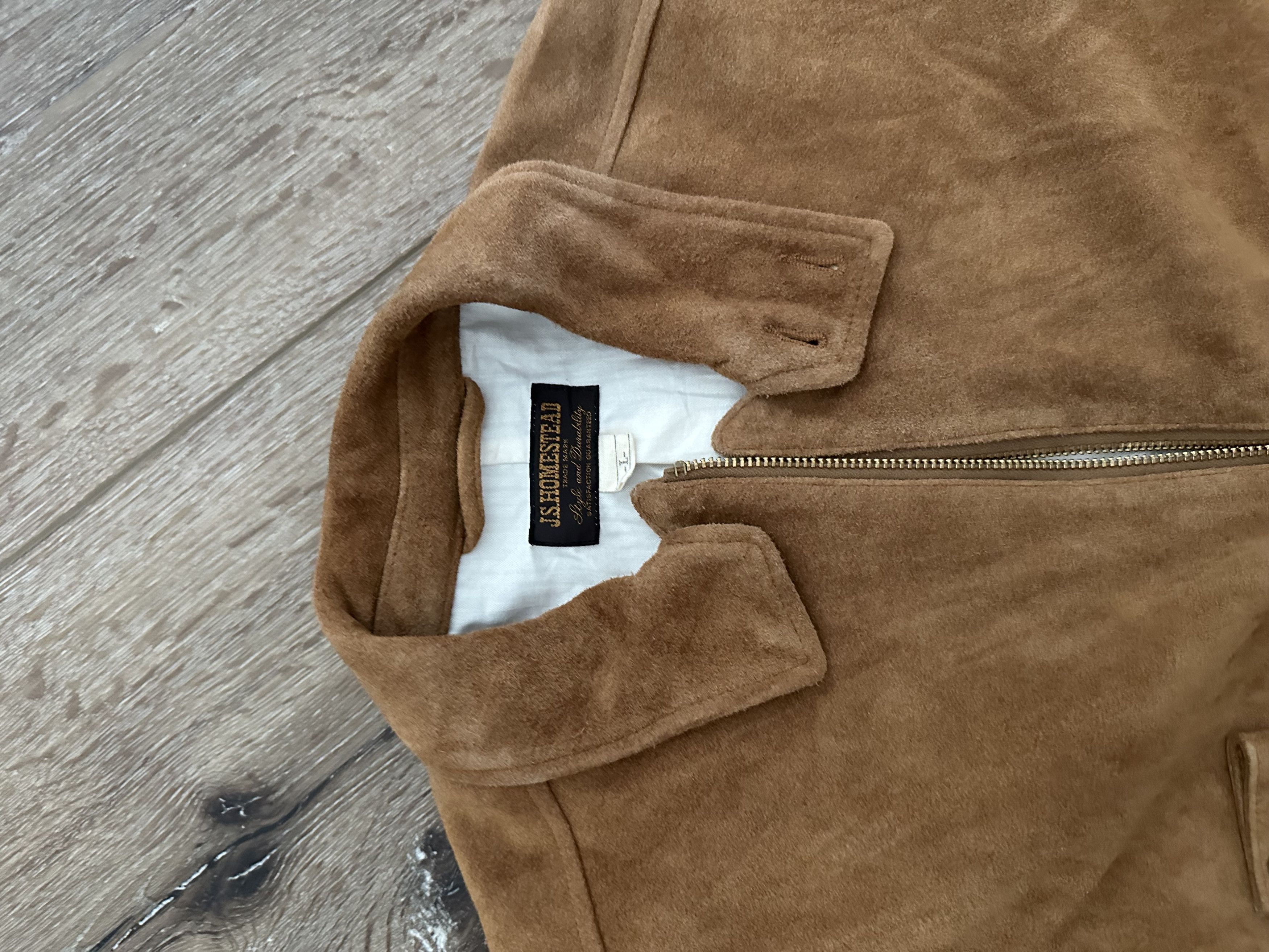 J.S. Homestead × Journal Standard Brown Goat Leather Jacket Bomber Size US L / EU 52-54 / 3 - 4 Thumbnail