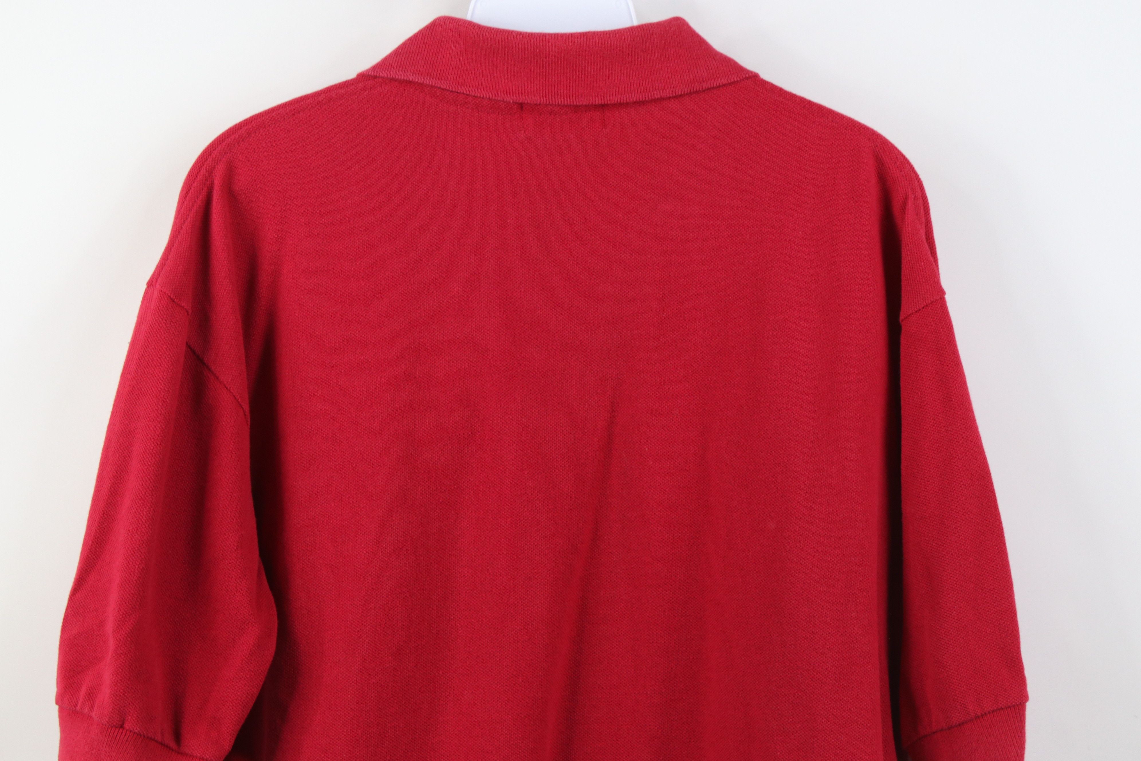 Vintage Vintage 90s Streetwear Pique Cotton Golf Polo Shirt Red USA Size US M / EU 48-50 / 2 - 12 Thumbnail