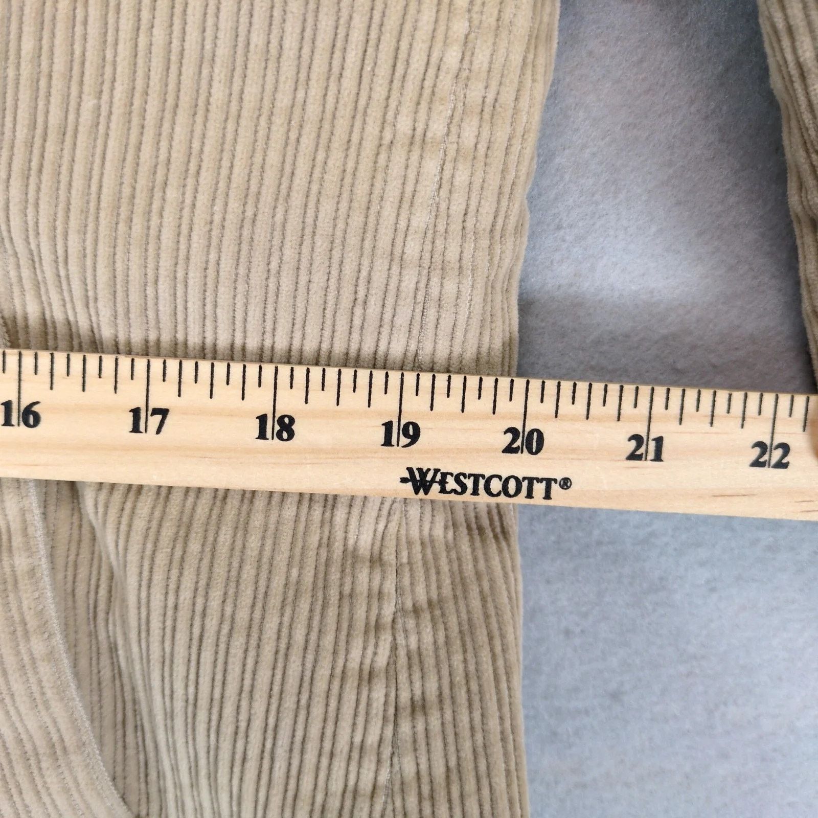 Izod IZOD Beige Corduroy Double Breasted Pea Coat Women's L Size L / US 10 / IT 46 - 8 Thumbnail