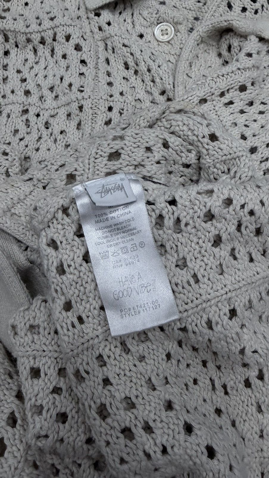 Stussy Crochet Short Sleeve Button Up Shirt Size US M / EU 48-50 / 2 - 3 Thumbnail