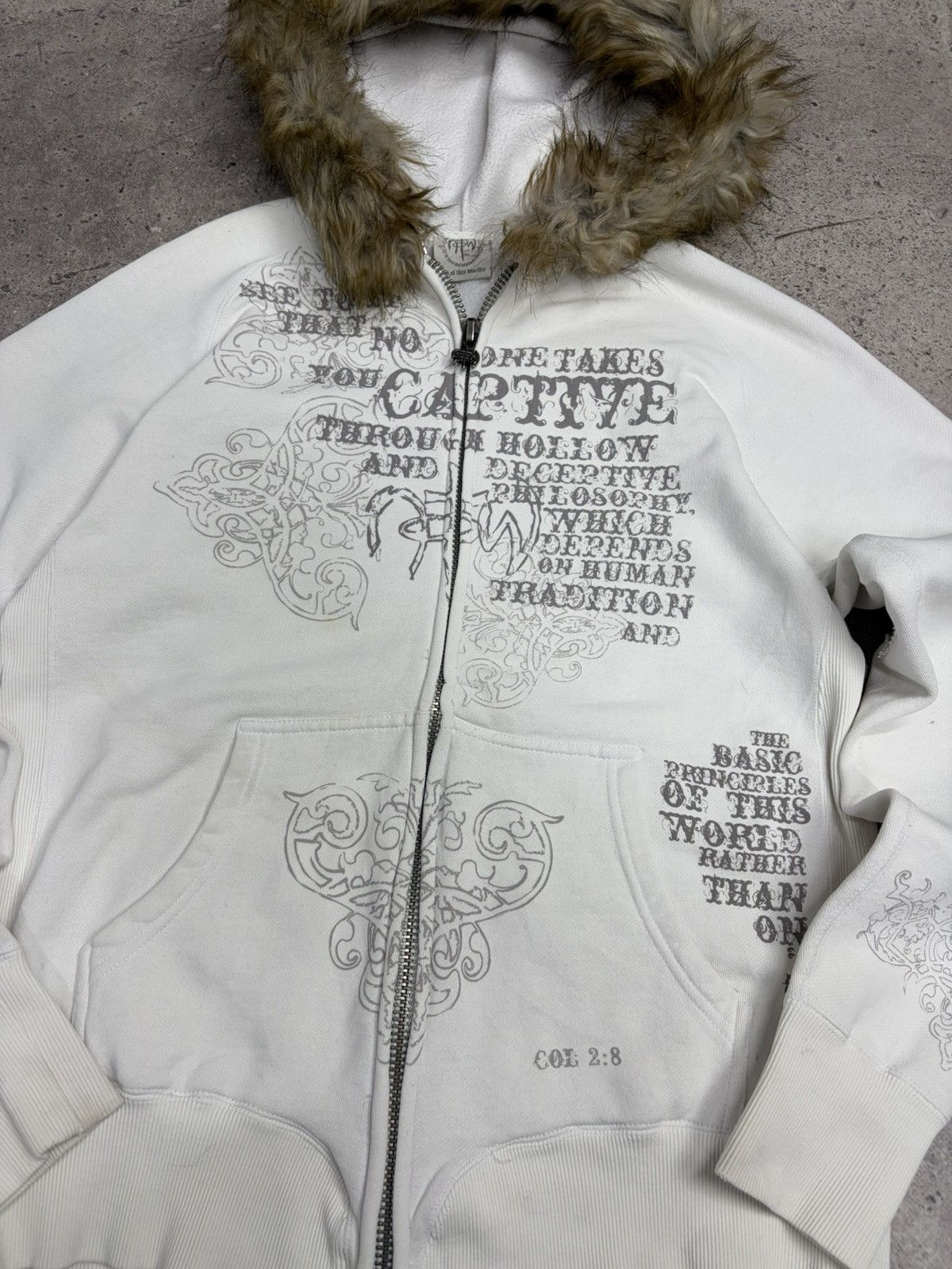 Le Grande Bleu (L.G.B.) Vintage Chrome Hearts Vibe Zip Hoodie Fur Hood Y2K Japanese Size US M / EU 48-50 / 2 - 8 Thumbnail