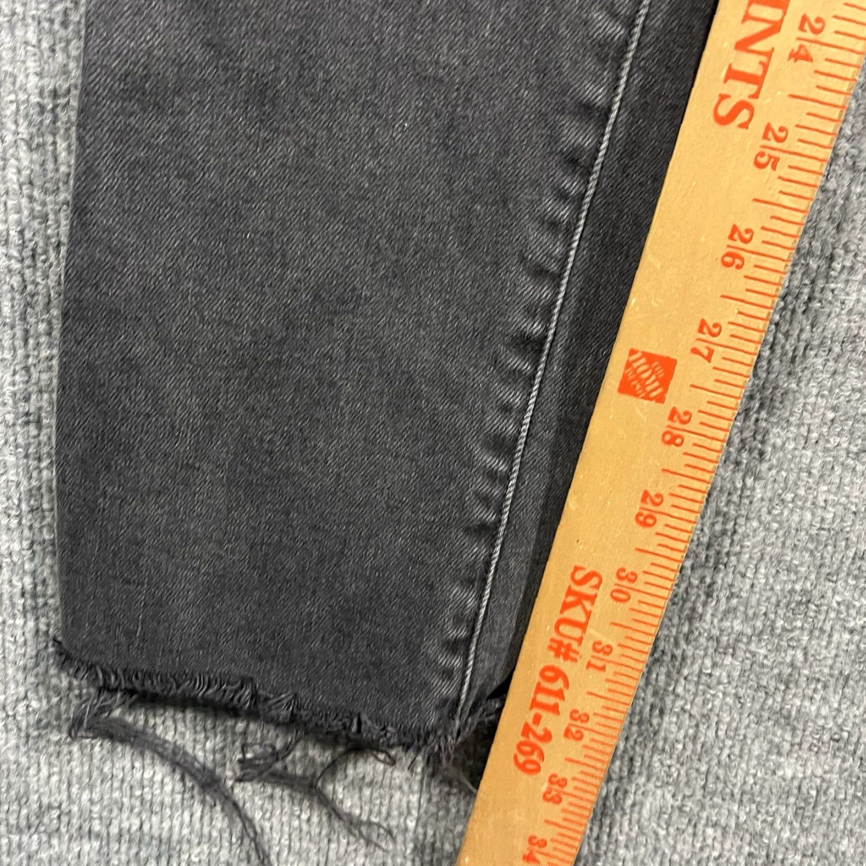 Anthropologie VINTAGE? Wait, it's Anthropologie "Favorite Daughter" The Valentina Tower Super High Rise Cigarette Jeans 26 Black Women Slim Bootcut Size ONE SIZE - 5 Thumbnail