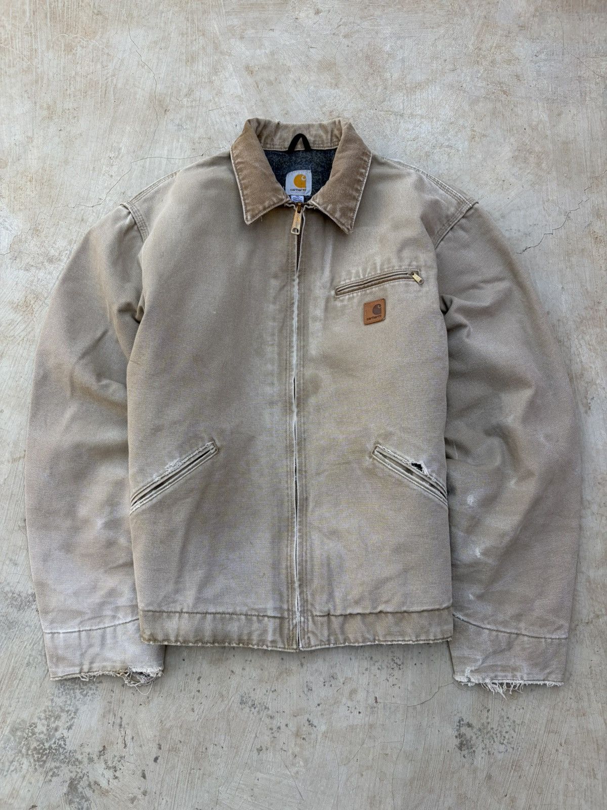 Carhartt Vintage 00s Sunfaded Carhartt Detroit Jacket J97 266 Size US XL / EU 56 / 4 - 1 Thumbnail