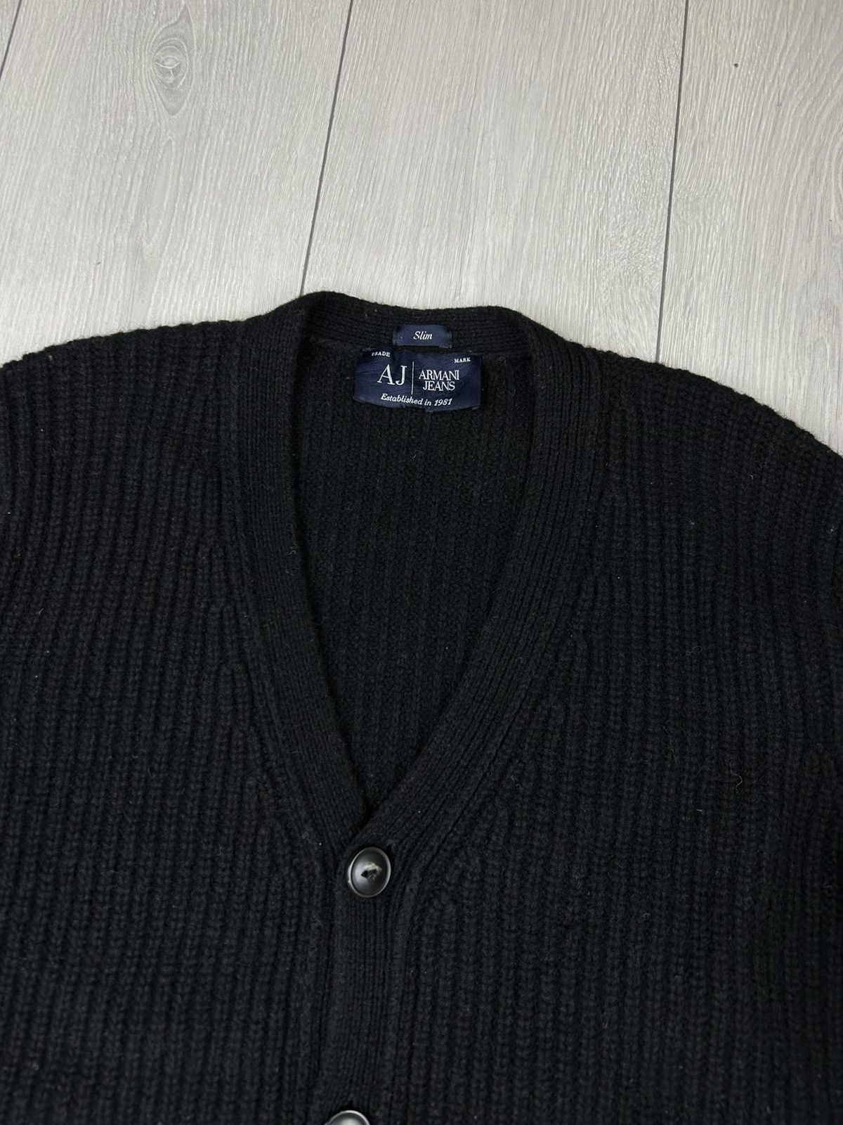 Armani Armani Jeans Knitted Wool Cardigan Sweater Size XL Size US XL / EU 56 / 4 - 4 Thumbnail