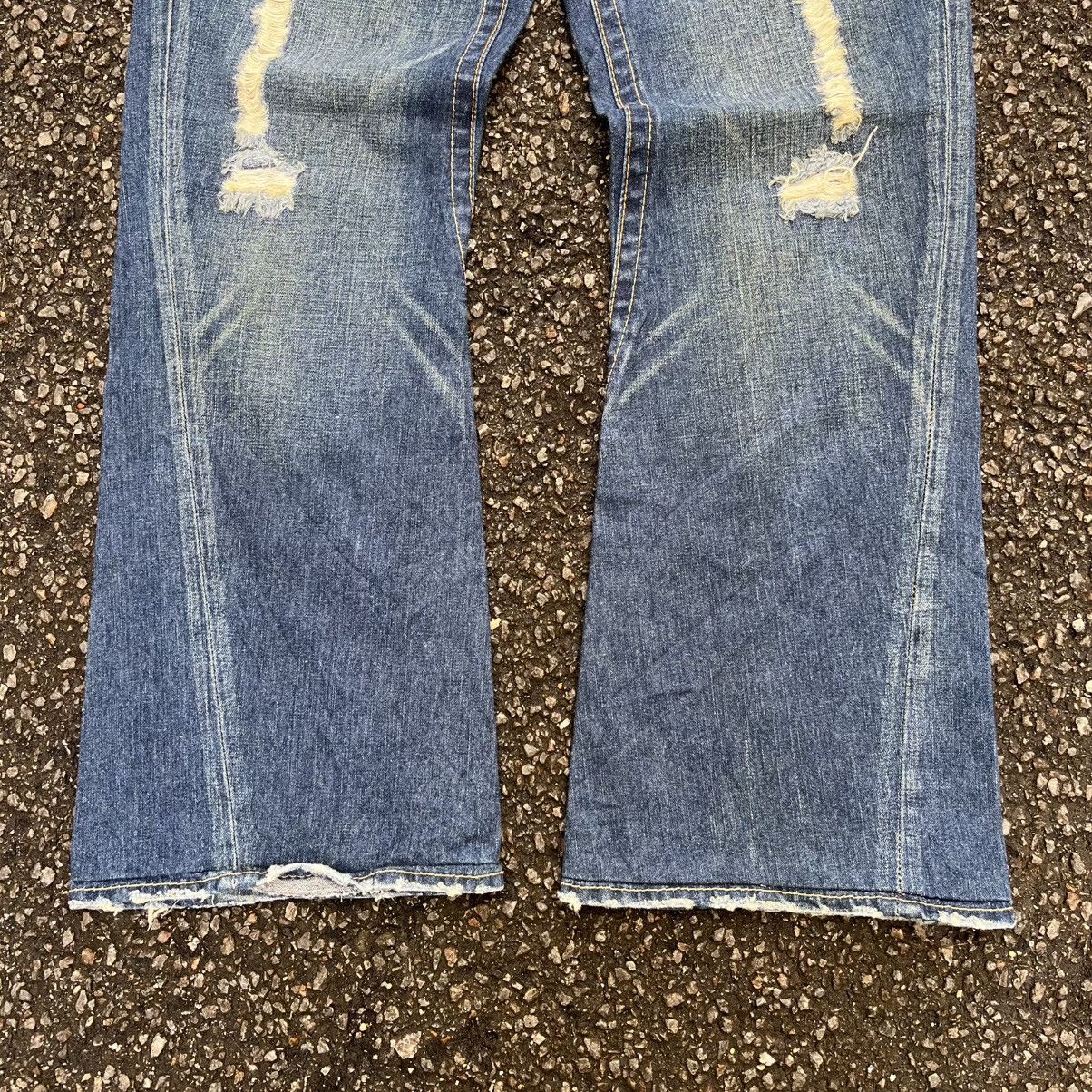 Tornado Mart True Religion Flare Jeans 803 Distressed Boot Cut Denim Punk Size US 33 - 2 Thumbnail