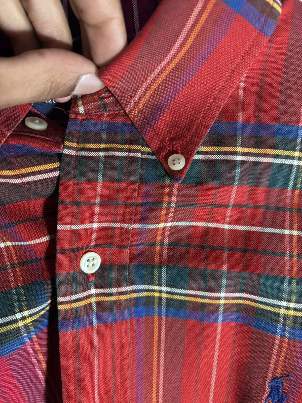 Ralph Lauren RALPH LAUREN | NWOT Classic Red Plaid Button-Down Shirt Size US L / EU 52-54 / 3 - 5 Thumbnail