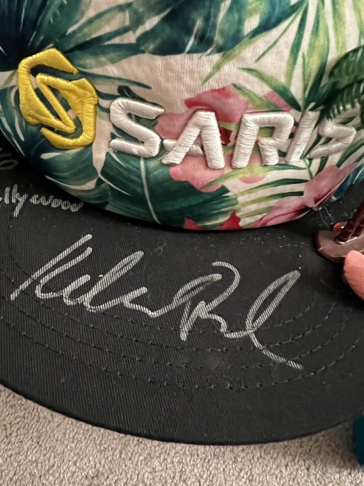 Other Signed SARIS Tropical Flamingo Cap Palm Tree and Flamingo Size ONE SIZE - 5 Thumbnail