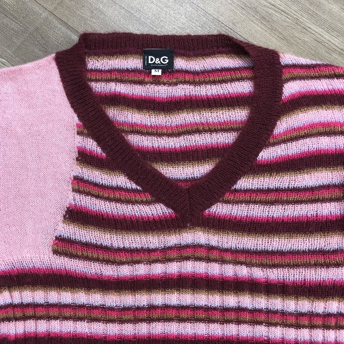 Dolce & Gabbana 2000s Dolce & Gabbana D&G Striped Mohair Knit Sweater Luxury Size US M / EU 48-50 / 2 - 4 Thumbnail
