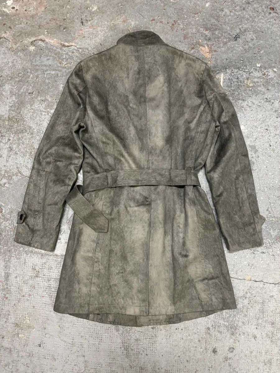 Tornado Mart × Vintage Tornado Mart Grey Suede Belted Trench Jacket Size US S / EU 44-46 / 1 - 3 Thumbnail