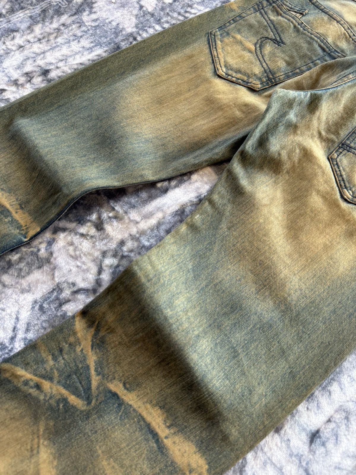 If Six Was Nine Flared Semantic Design Muddy Wash Claw Mark Jeans Size US 30 / EU 46 - 13 Thumbnail
