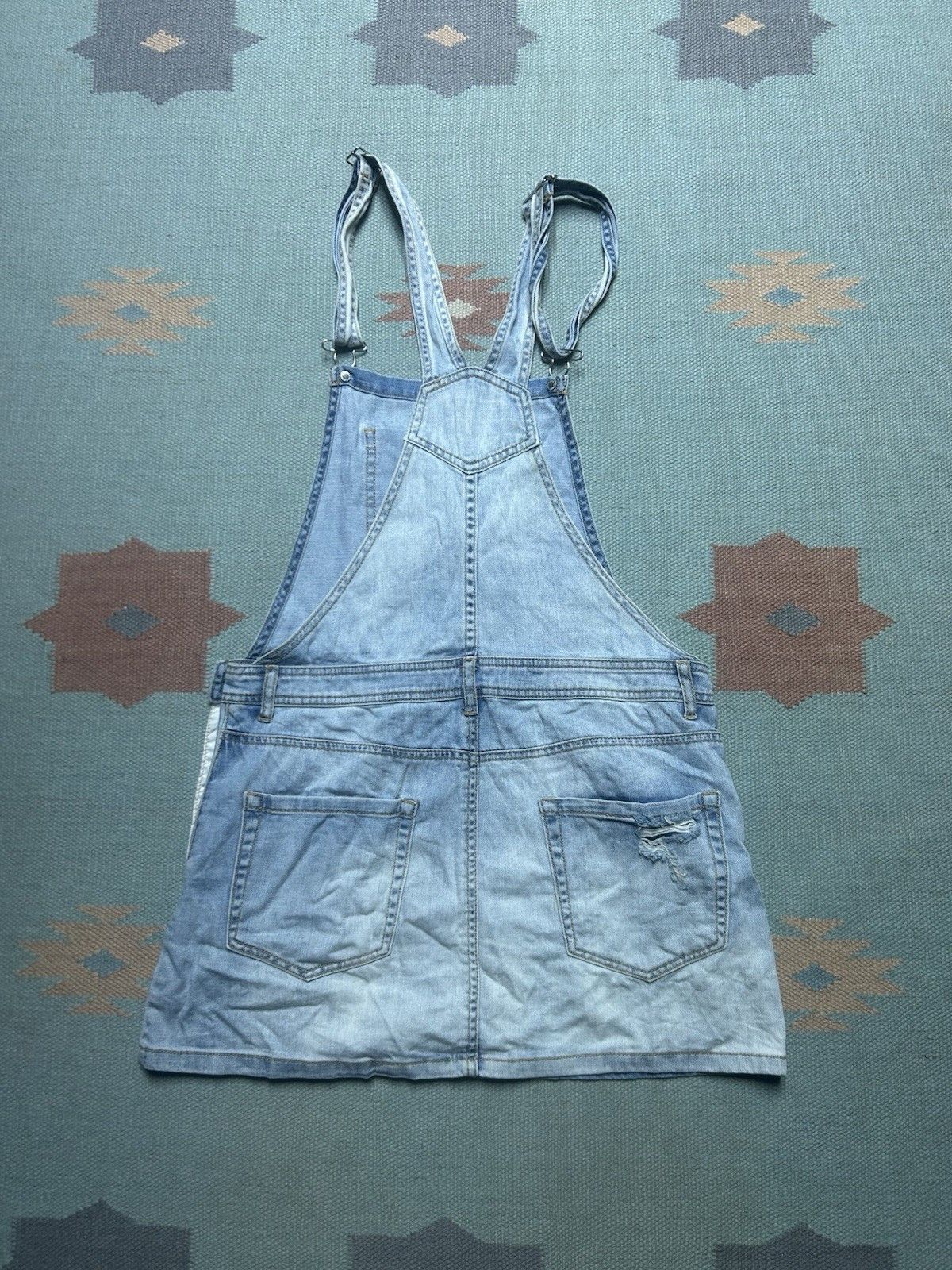 Forever 21 Forever 21 denim shortalls overalls skirt dress jumper M Size 32" / US 10 / IT 46 - 6 Thumbnail
