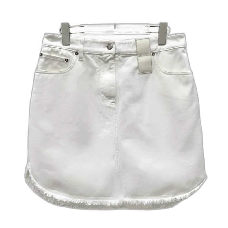 Louis Vuitton Louis Vuitton White Fringed Casual Skirt -2505 Size 28" / US 6 / IT 42 - 1 Thumbnail
