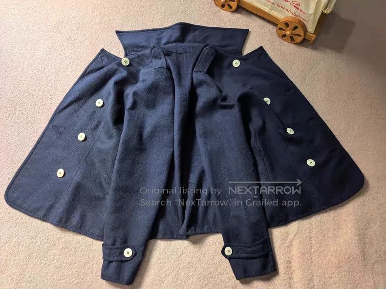 Loro Piana Loro Piana Lady Double Breasted Navy Collar Cashmere Coat Size M / US 6-8 / IT 42-44 - 4 Thumbnail