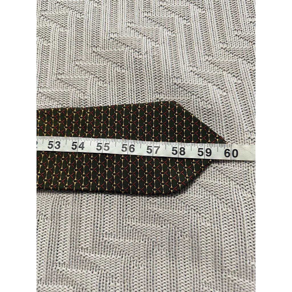 Brooks Brothers Brooks Brothers green horse bit silk tie Size ONE SIZE - 4 Thumbnail