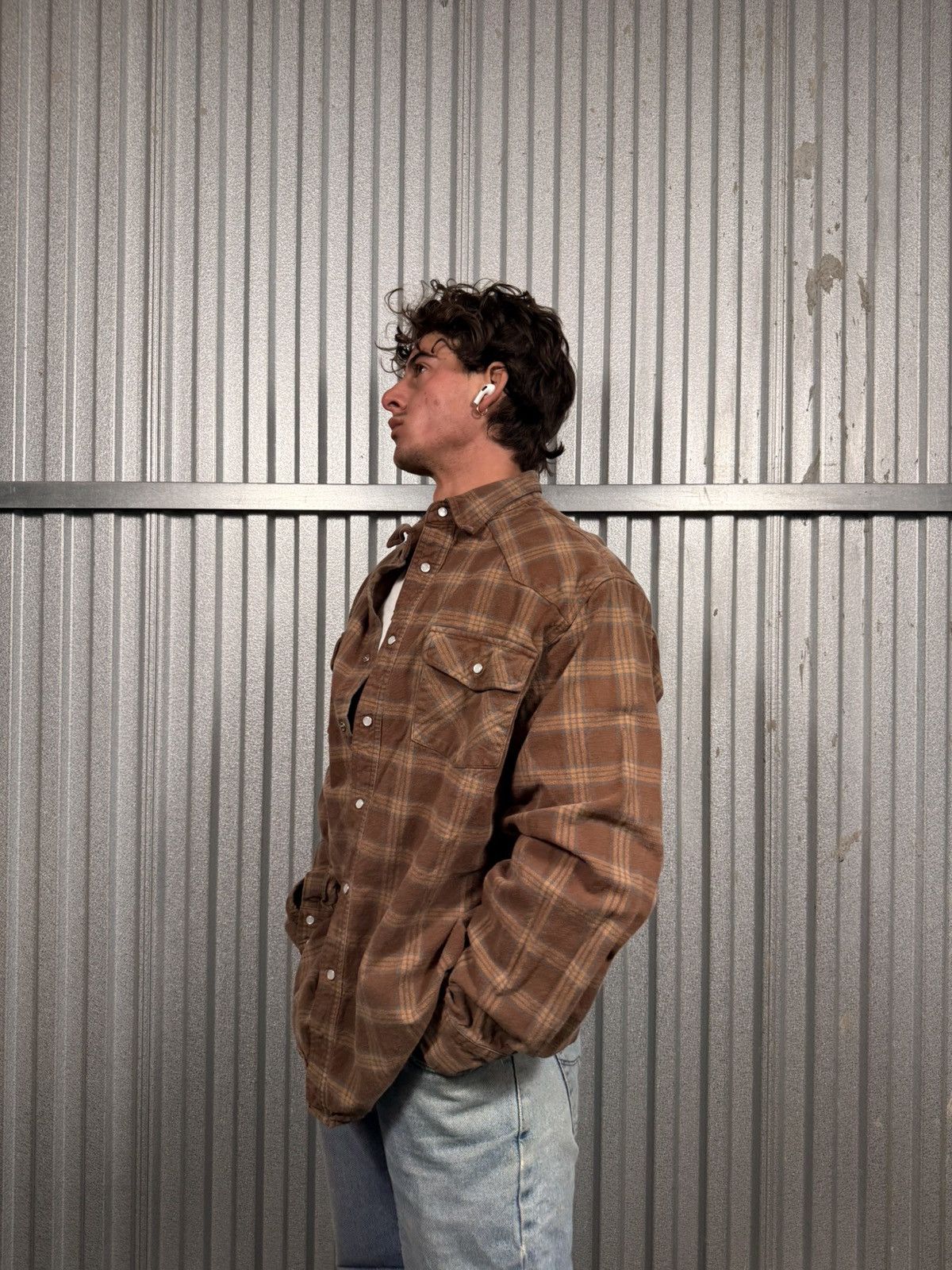 Other 90s Vintage Field In Frost Pearl Snap Brown Western Shirt Size US XL / EU 56 / 4 - 2 Thumbnail