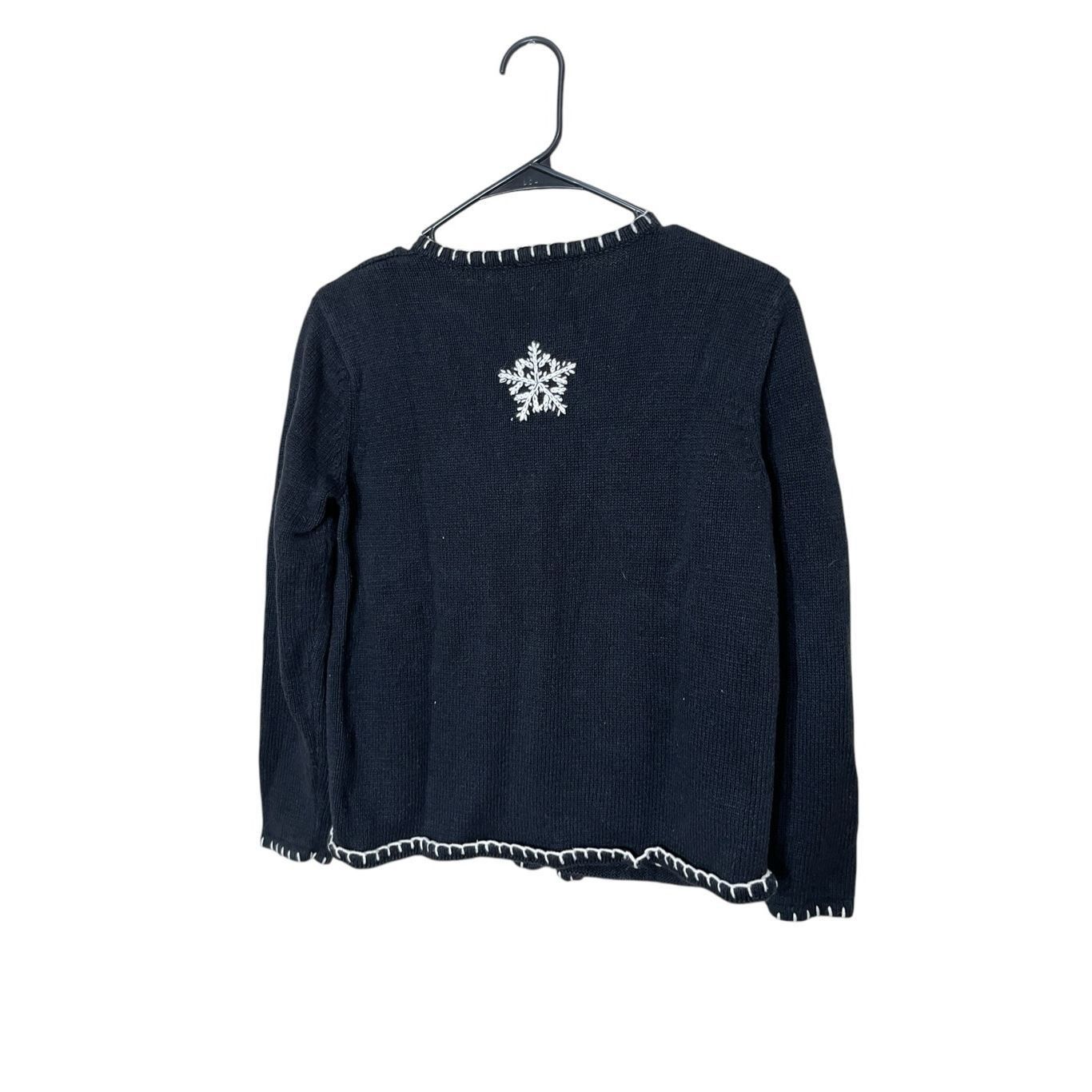 Other Vintage Designers Originals Studio Black Christmas Cardigan Size S / US 4 / IT 40 - 5 Thumbnail