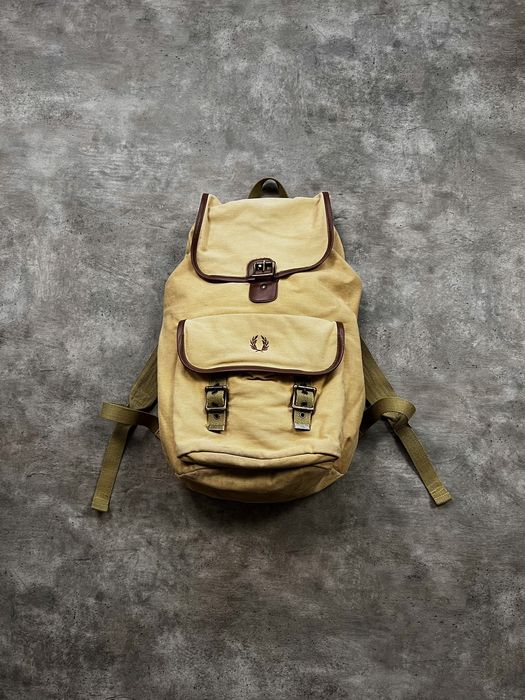 Fred Perry VERY RARE FRED PERRY DENIM BACKPACK RUCKSACK Grailed