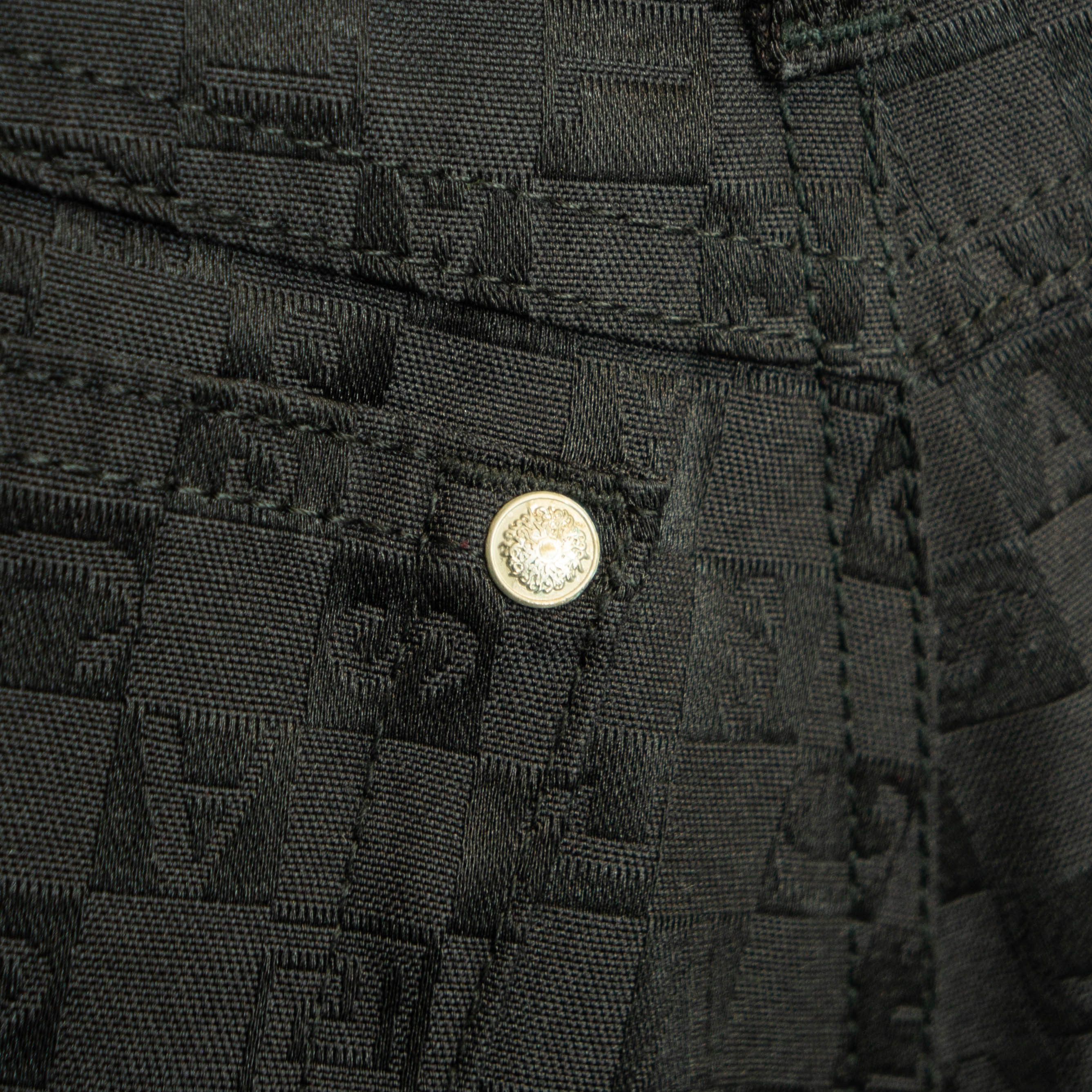 Versace VERSACE Classic V2 Monogram Black Trousers Pants Vintage 90s Size 30" / US 8 / IT 44 - 7 Thumbnail