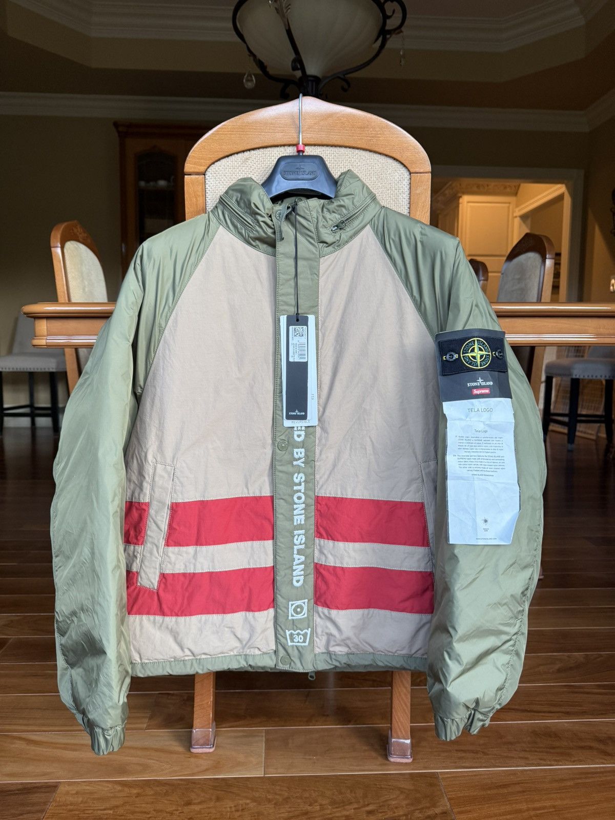 Supreme®/Stone Island® Reversible Down Puffer Jacket-Olive