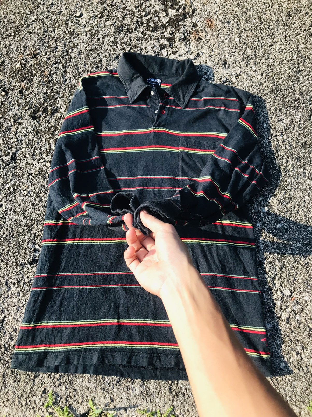 Stussy Vintage Stussy Rasta Polo Rugby Shirt Size US M / EU 48-50 / 2 - 3 Thumbnail
