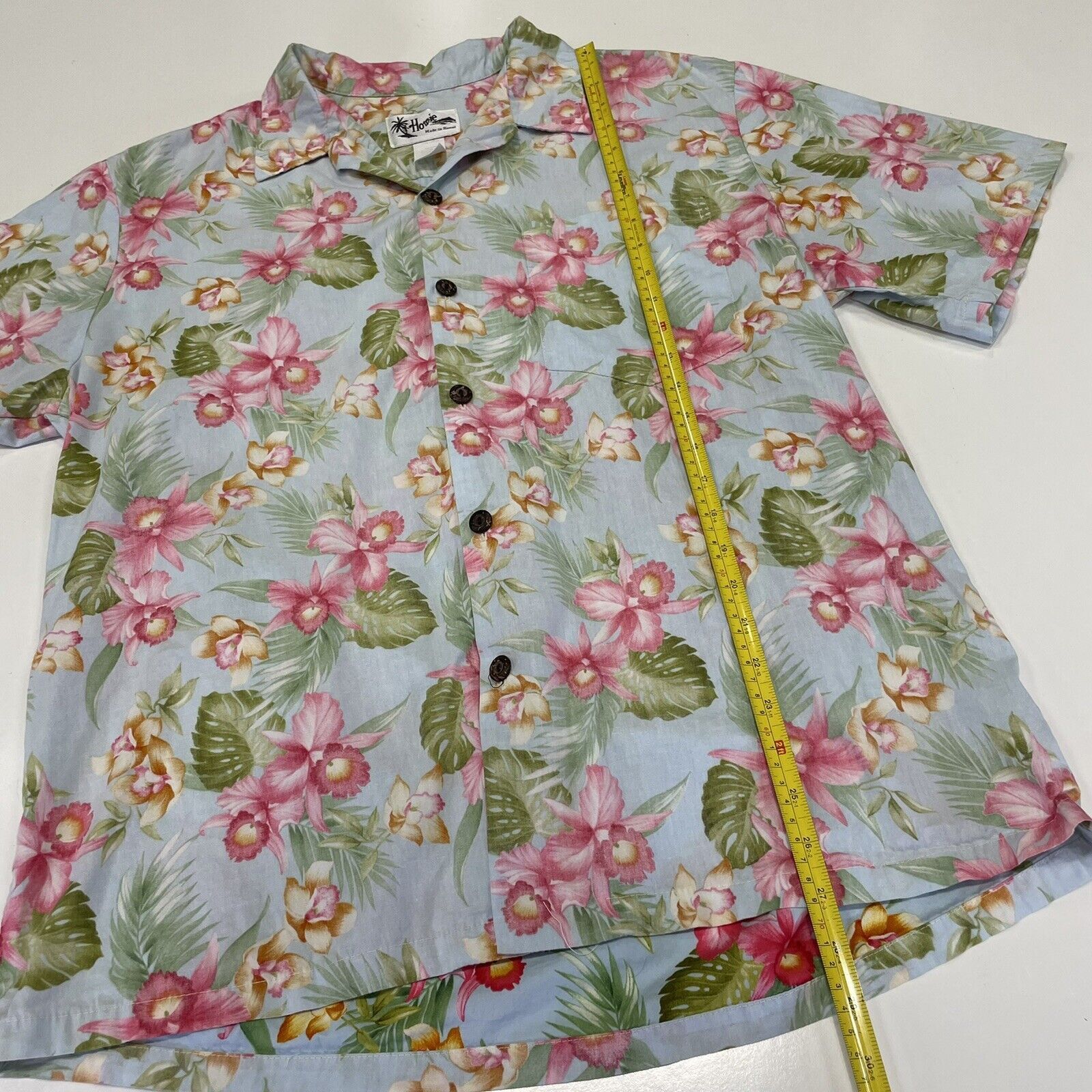 Hilo Hattie VTG HOWIE Men’s Hawaiian Shirt Reverse Print Blue Floral L Size US L / EU 52-54 / 3 - 6 Thumbnail