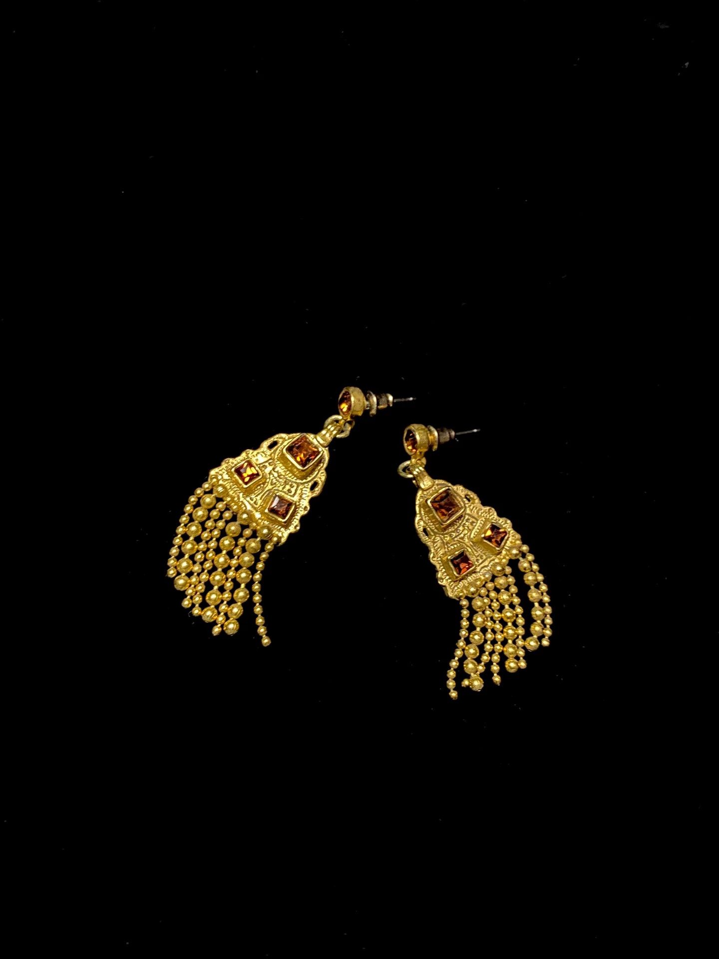 Jean Paul Gaultier Jean Paul Gaultier Gem Tassel Earrings Size ONE SIZE - 1 Thumbnail