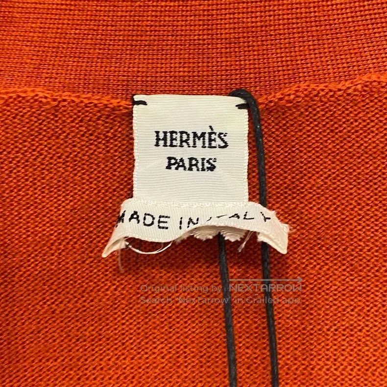Hermes Hermes Orange Red Cashmere Cardigan Size XXS / US 00 / IT 34 - 5 Thumbnail