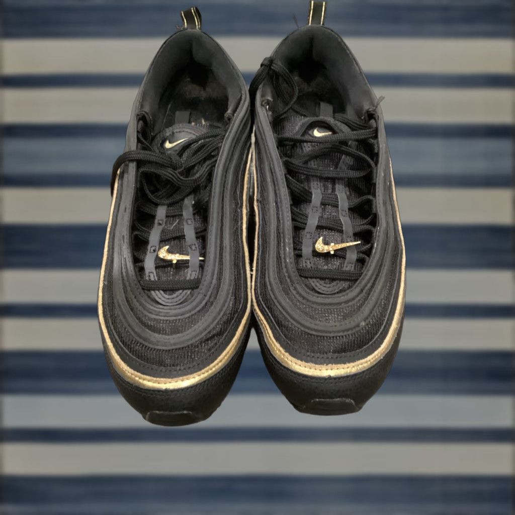 Nike Nike Air Max 97 Black Metallic Gold Size 11 Men Leather Sneaker Shoes DC2190-001 2020 | Nike Air Max | Athletic Shoes Size US 11 / EU 44 - 1 Thumbnail