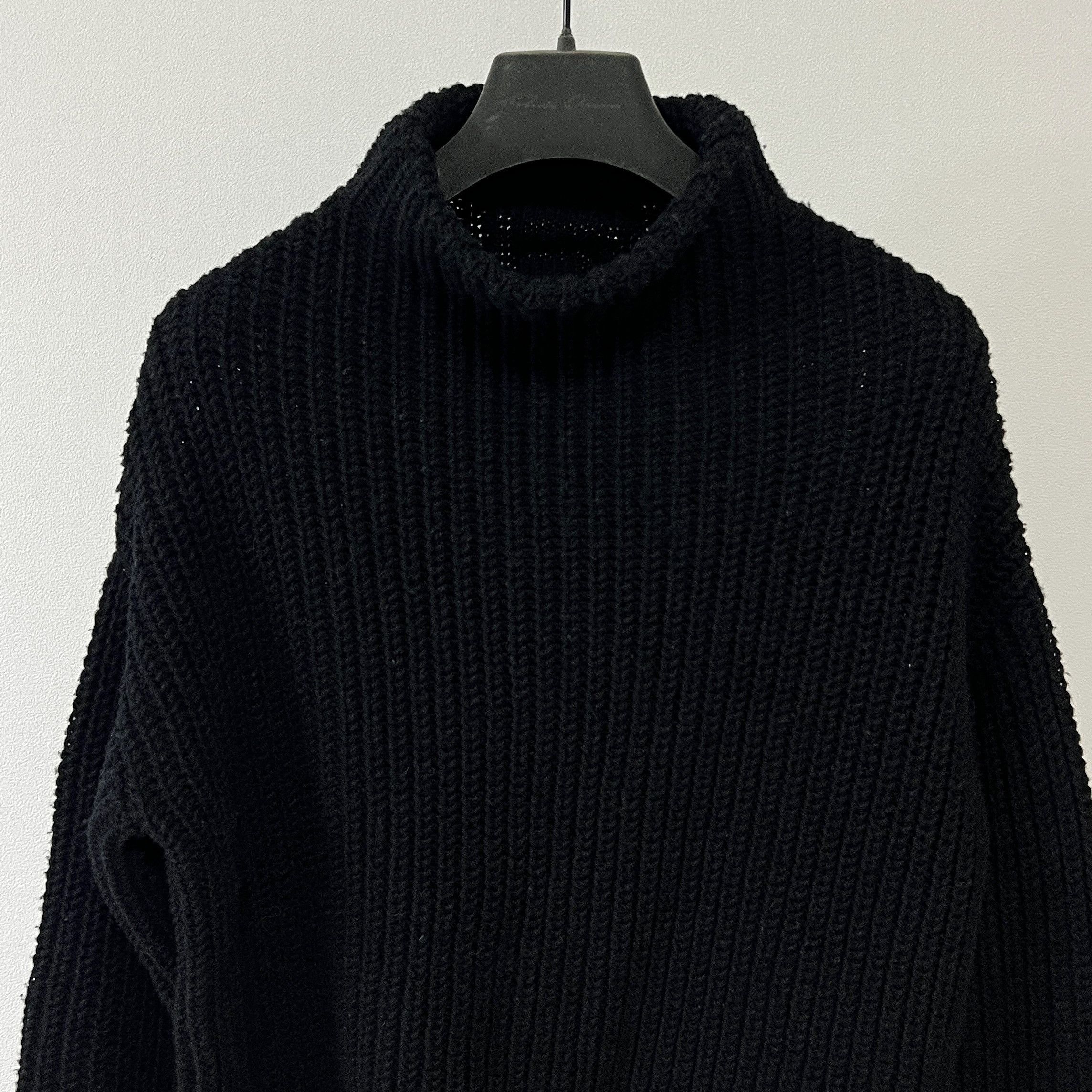 Rick Owens Rick Owens 15FW SPHINX Ribbed Wool Neck Asymmetrical Sweater Size S / US 4 / IT 40 - 3 Thumbnail