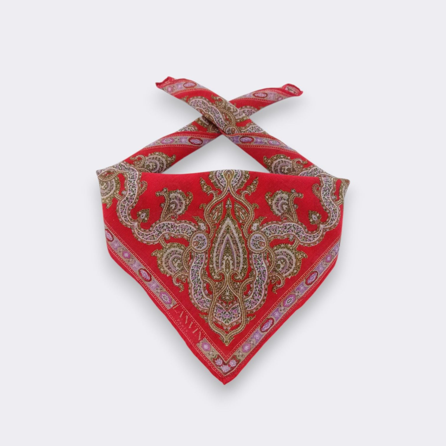 Lanvin Vintage Lanvin Handkerchief Neckerchief Bandana H194K Size ONE SIZE - 2 Thumbnail