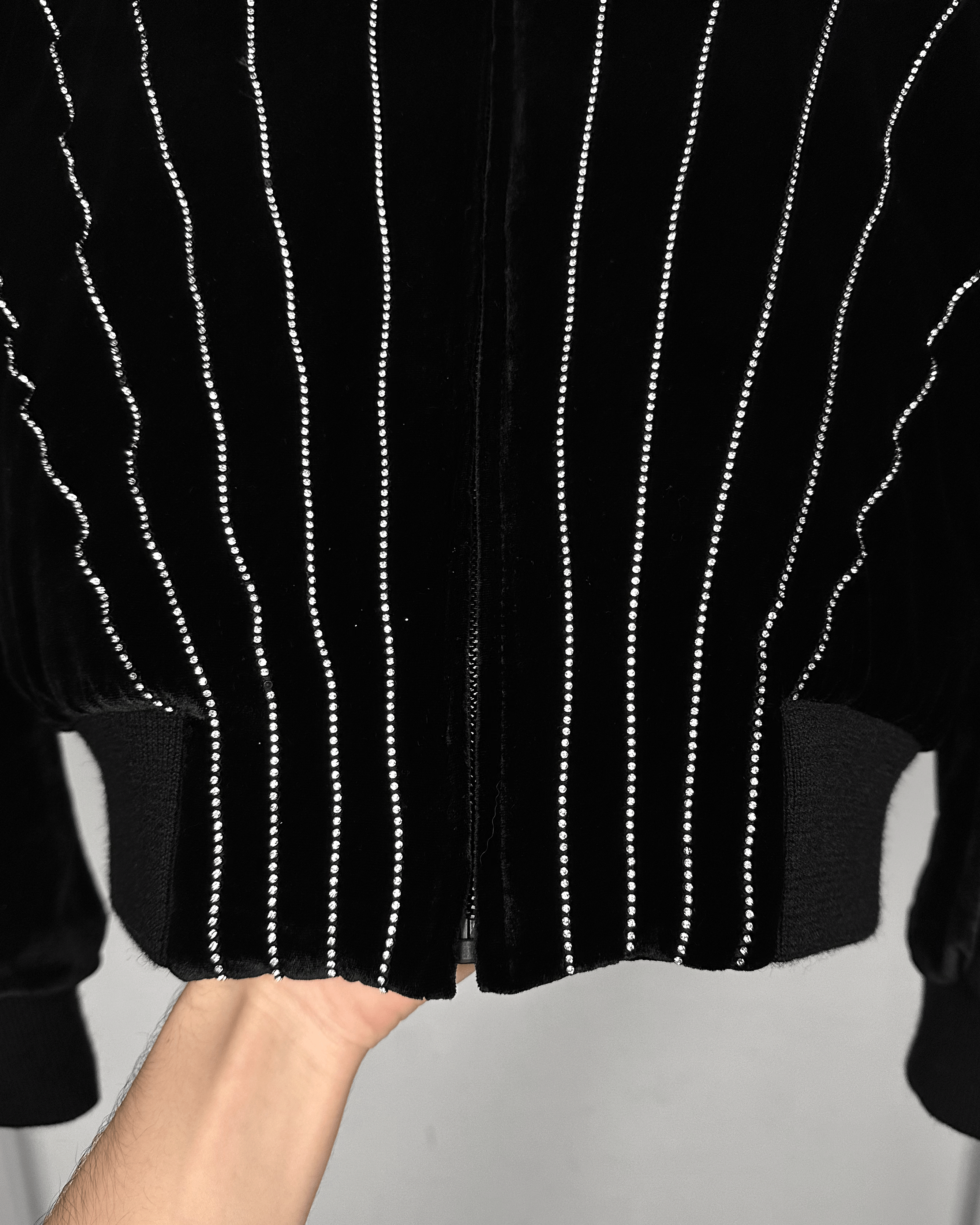Saint Laurent Paris Saint Laurent Swarowski Embellished Velvet Jacket Size US S / EU 44-46 / 1 - 4 Thumbnail