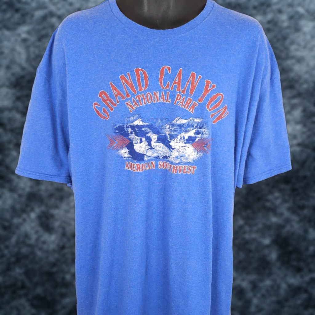 Vintage Grand Canyon T Shirt Mens Size 2XL Blue National Park Hiking American Southwest Shirt Mens 2XL Blue Outdoors Hiking Nature Tee Size US XXL / EU 58 / 5 - 1 Thumbnail