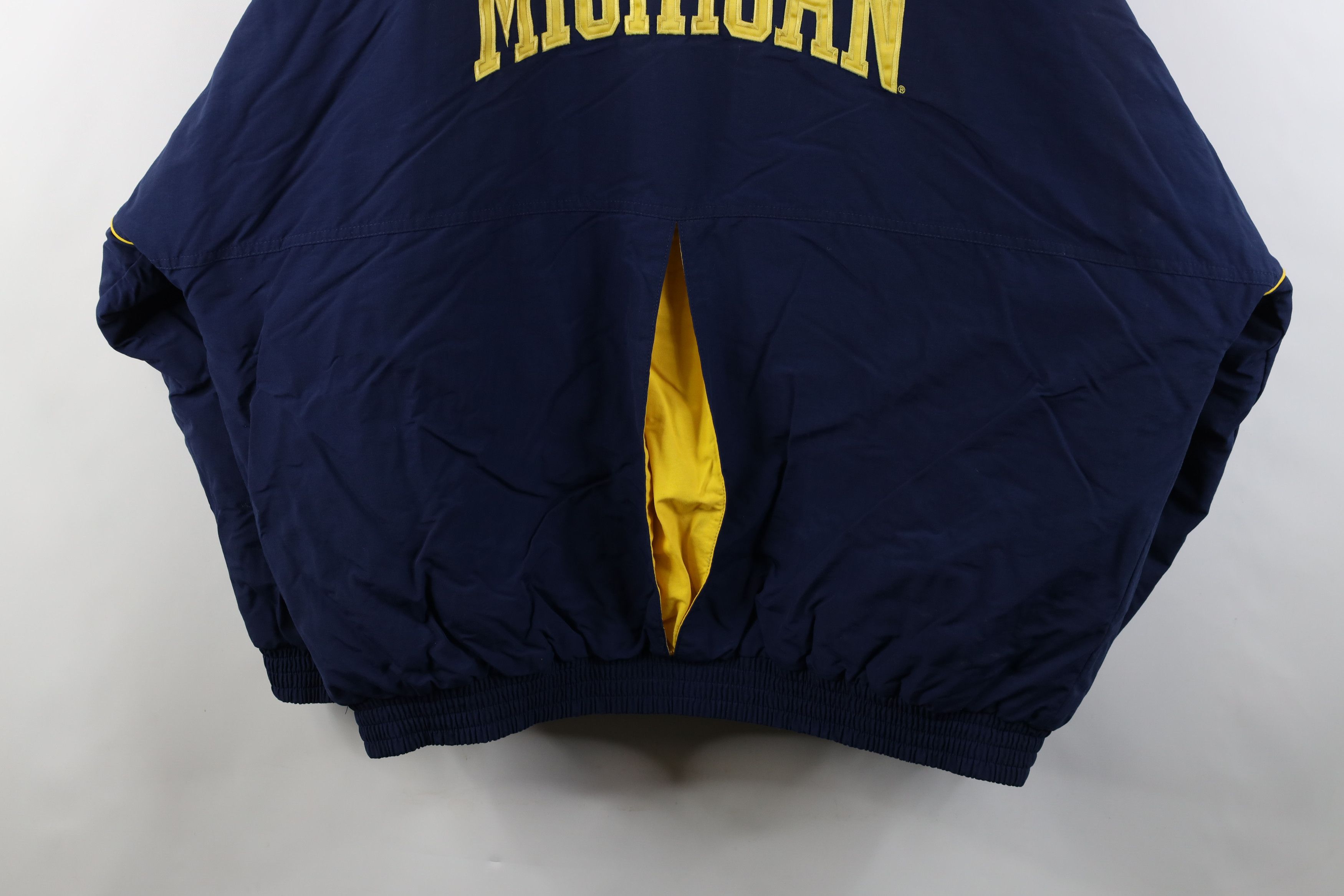 Nike Vintage 90s Nike University of Michigan Bomber Jacket Blue Size US XL / EU 56 / 4 - 16 Thumbnail