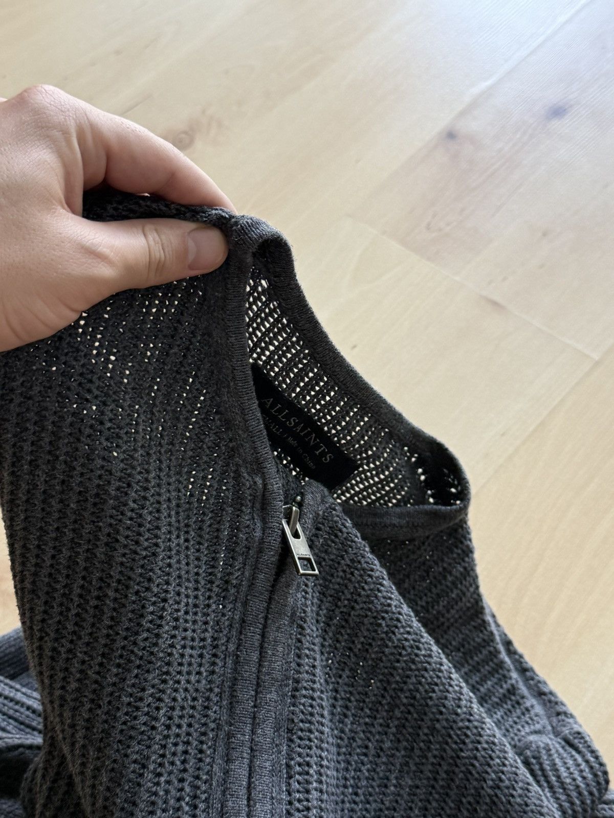 Allsaints Allsaints Metz Knit mesh zip Cardigan sweater Size US XS / EU 42 / 0 - 4 Thumbnail