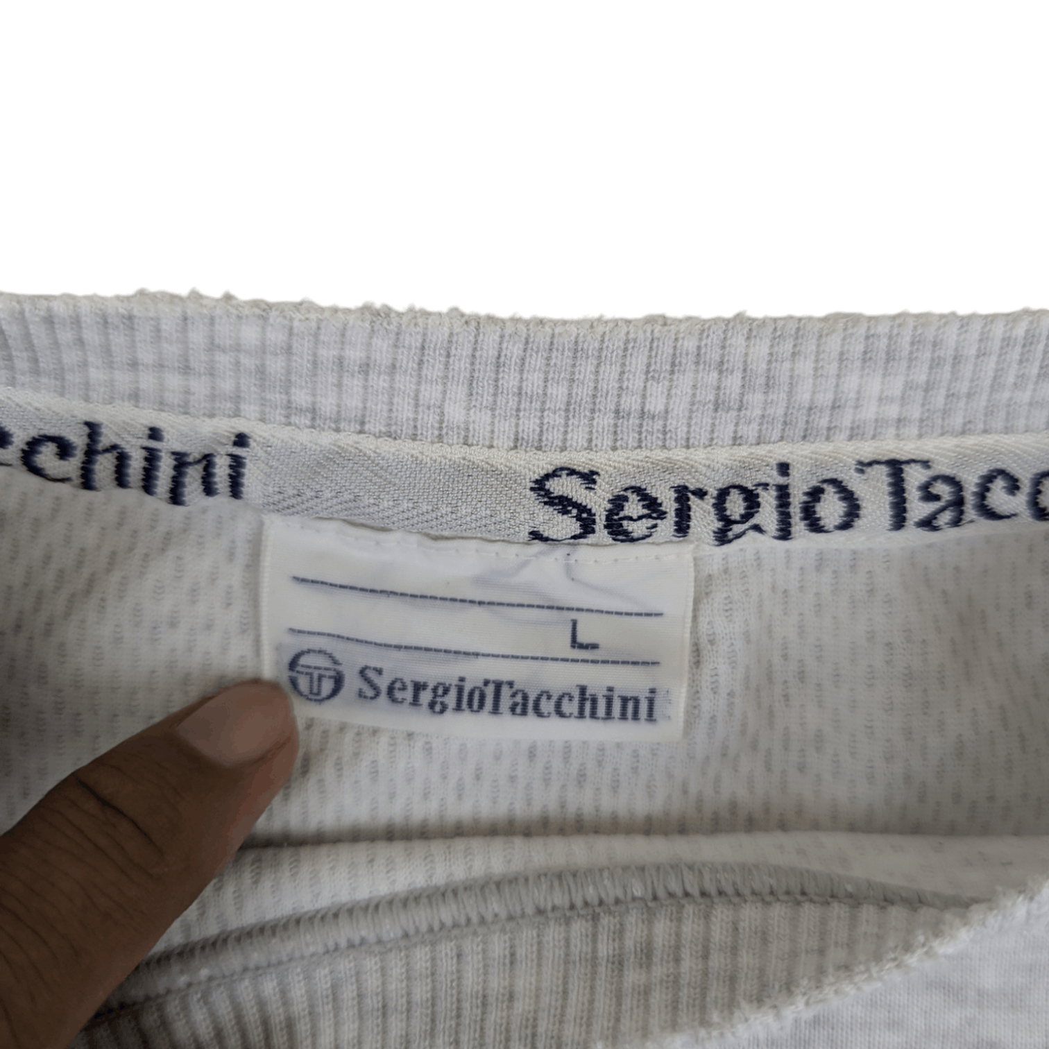Sergio Tacchini × Vintage 2000's SERGIO TACCHINI Small Embroidery Logo Sweatshirt Size US L / EU 52-54 / 3 - 5 Thumbnail