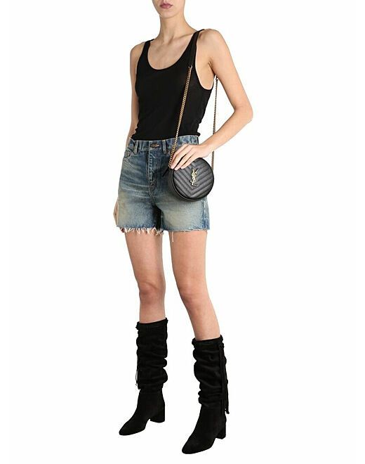 Saint Laurent Paris o1b1hav110525 504959 Tank Top in Jersey in Black Size L / US 10 / IT 46 - 3 Thumbnail