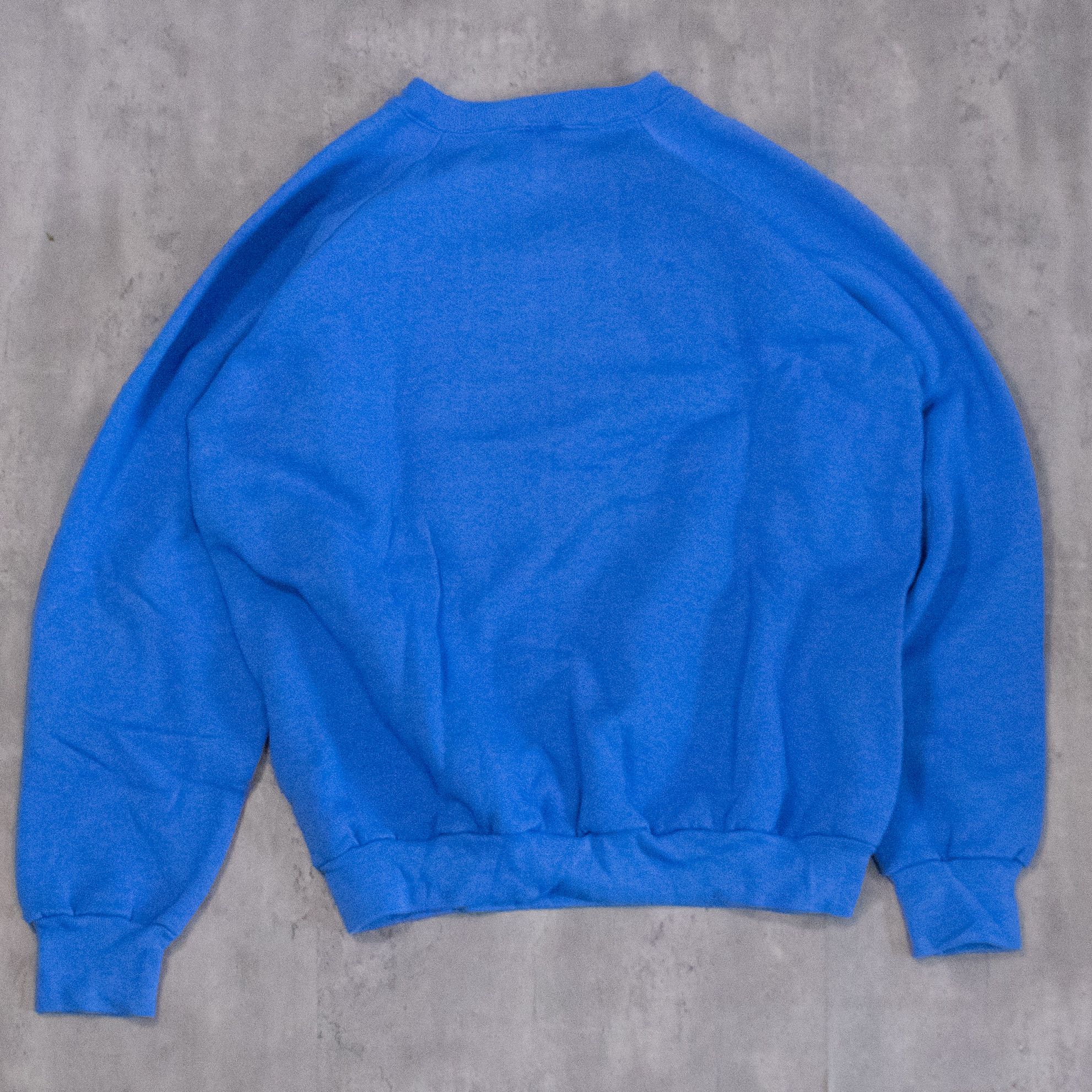 Fruit Of The Loom × Vintage Vintage 1990’s Dad’s Goal’s Raglan Blue Crewneck Sweater Size US L / EU 52-54 / 3 - 8 Thumbnail