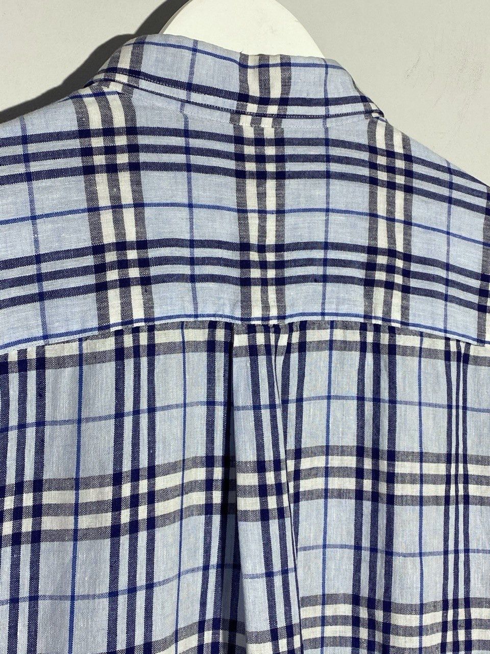 Burberry Burberry London All Over Checked Linen Shirt Rare Item Size US L / EU 52-54 / 3 - 11 Thumbnail