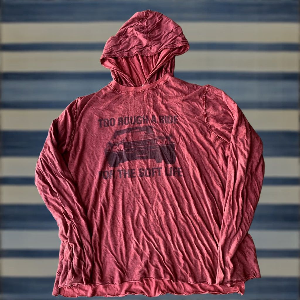 Juicy Couture VINTAGE Juicy Couture Hoodie XL Red Distressed Too Rough a Ride For The Soft Life Graphic Print Women Size XL / US 12-14 / IT 48-50 - 1 Thumbnail