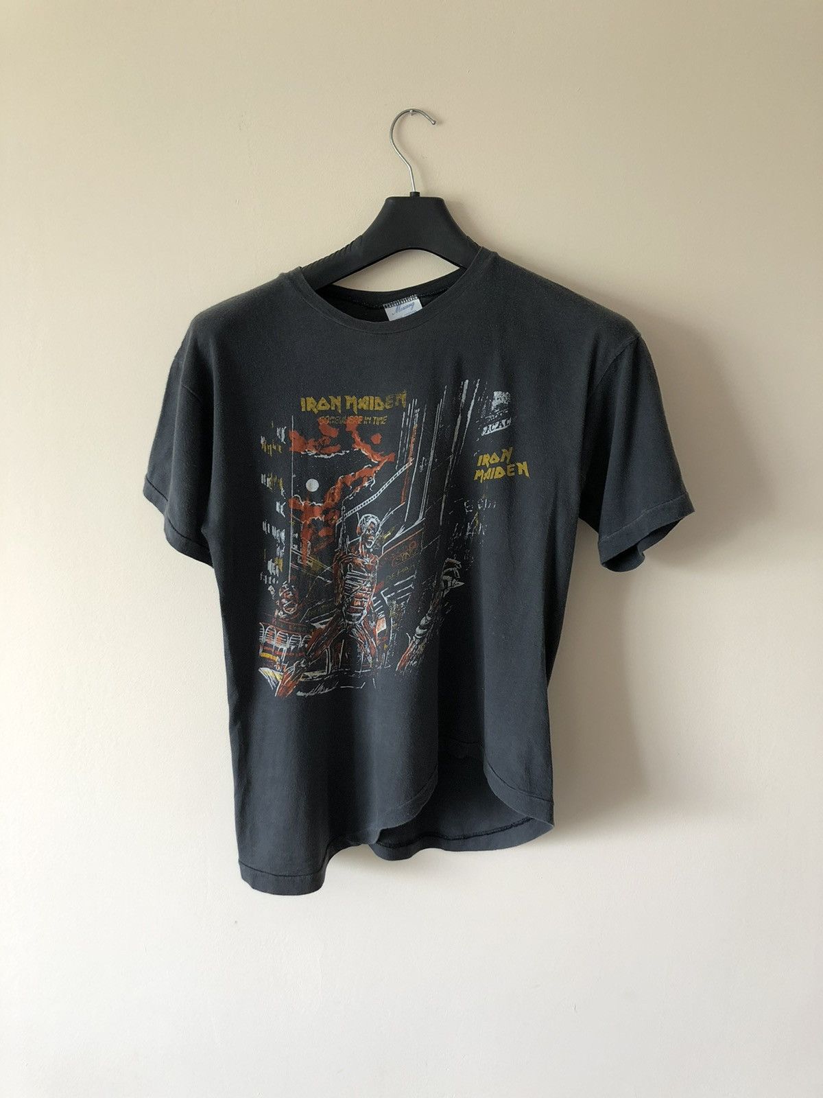 Iron Maiden × Vintage Vintage 80s Iron Maiden deconstructive rare shirt tee Size US S / EU 44-46 / 1 - 1 Thumbnail