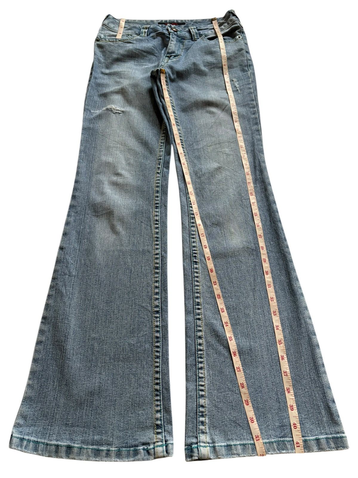 Japanese Brand SALES🔥Vintage Japanese Brand Blue Wash Bootcut Flare Jeans Size US 28 / EU 44 - 13 Thumbnail