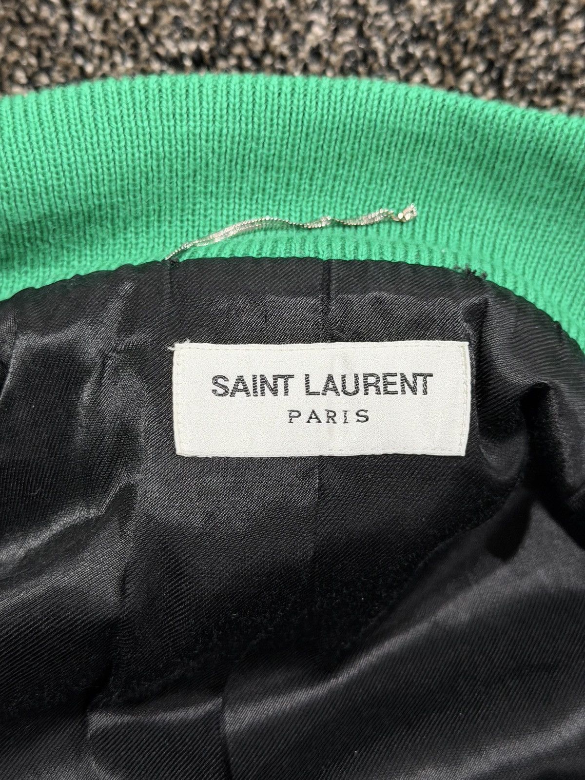 Saint Laurent Paris Saint Laurent Paris x Hedi 2016 Teddy Varsity Green Jacket Size US L / EU 52-54 / 3 - 8 Thumbnail