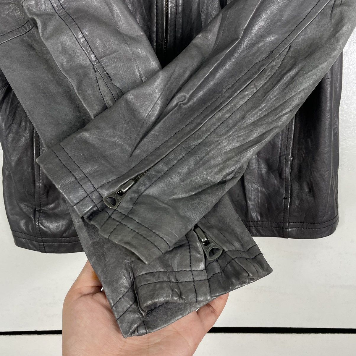 Japanese Brand × Leather × Other 💥SHAMA JAPAN COWHIDE LEATHER HOODIE JACKET Size US S / EU 44-46 / 1 - 8 Thumbnail
