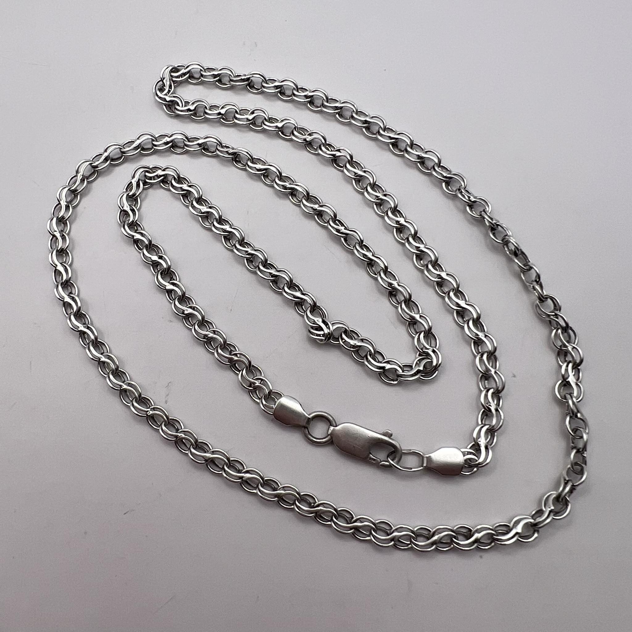 Sterling Silver Vintage Sterling Silver 925 Jewelry Chain Necklace 15.4 gr Size ONE SIZE - 2 Thumbnail