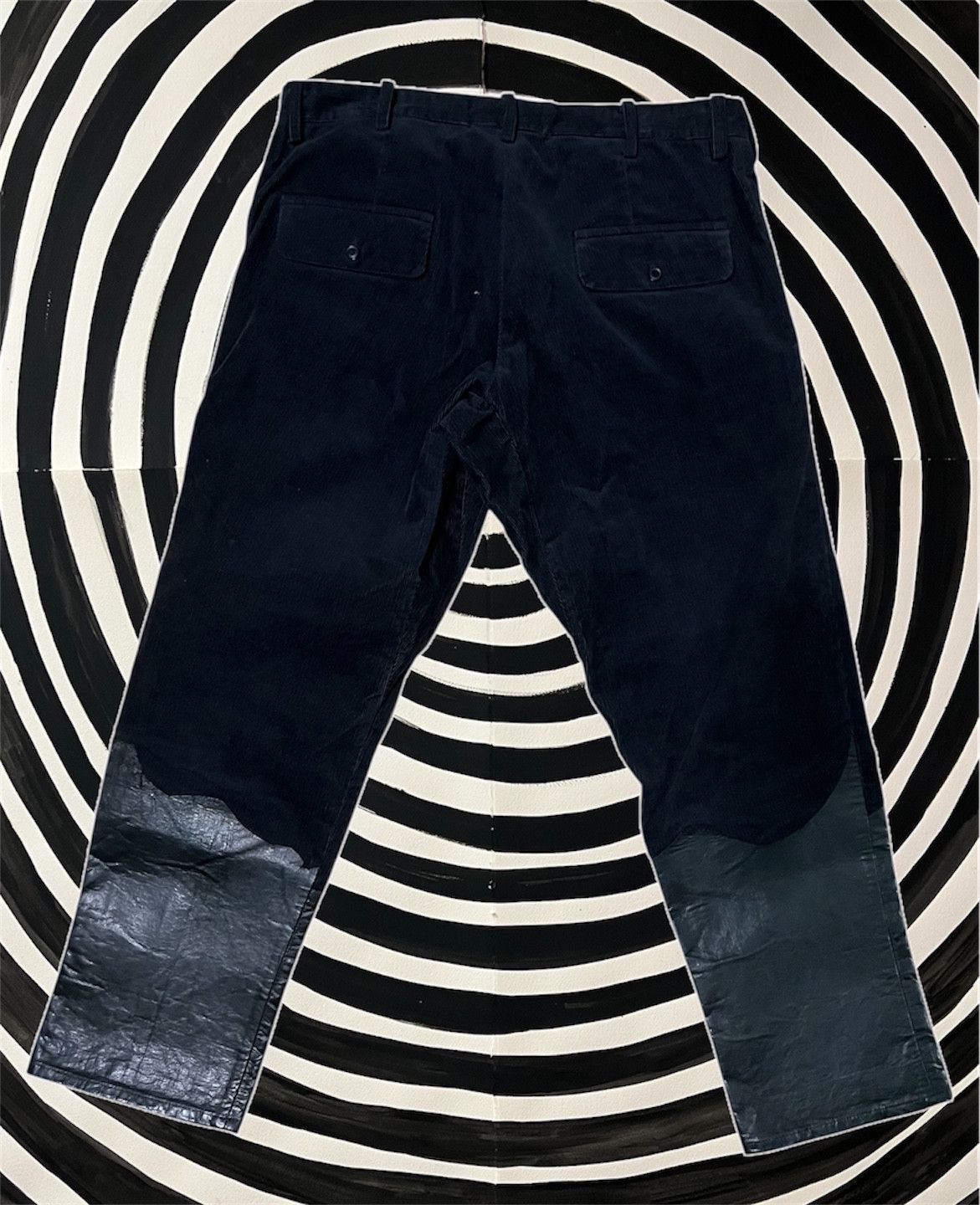Yohji Yamamoto FW15 Goatskin & Velour Corduroy Pants (TATA collab) Size US 35 - 2 Thumbnail