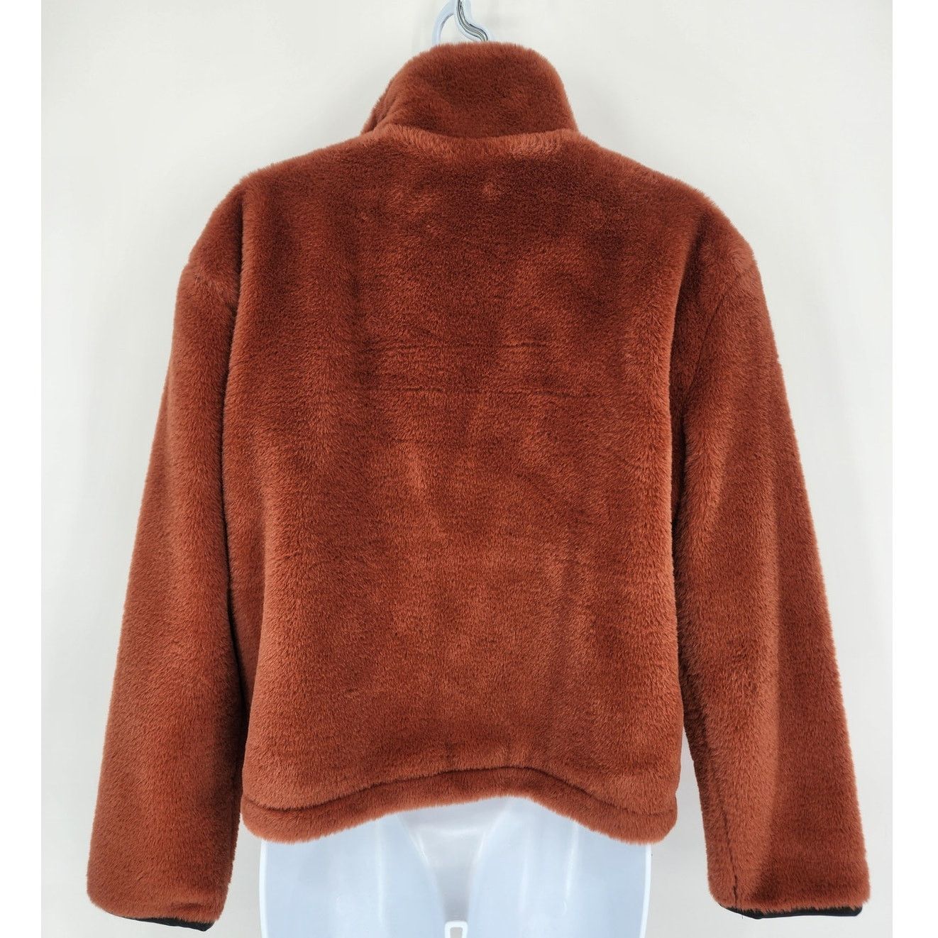 BLANKNYC Blank NYC Burnt Orange Fuzzy Pullover Jacket Women's Size XS Size XS / US 0-2 / IT 36-38 - 2 Thumbnail