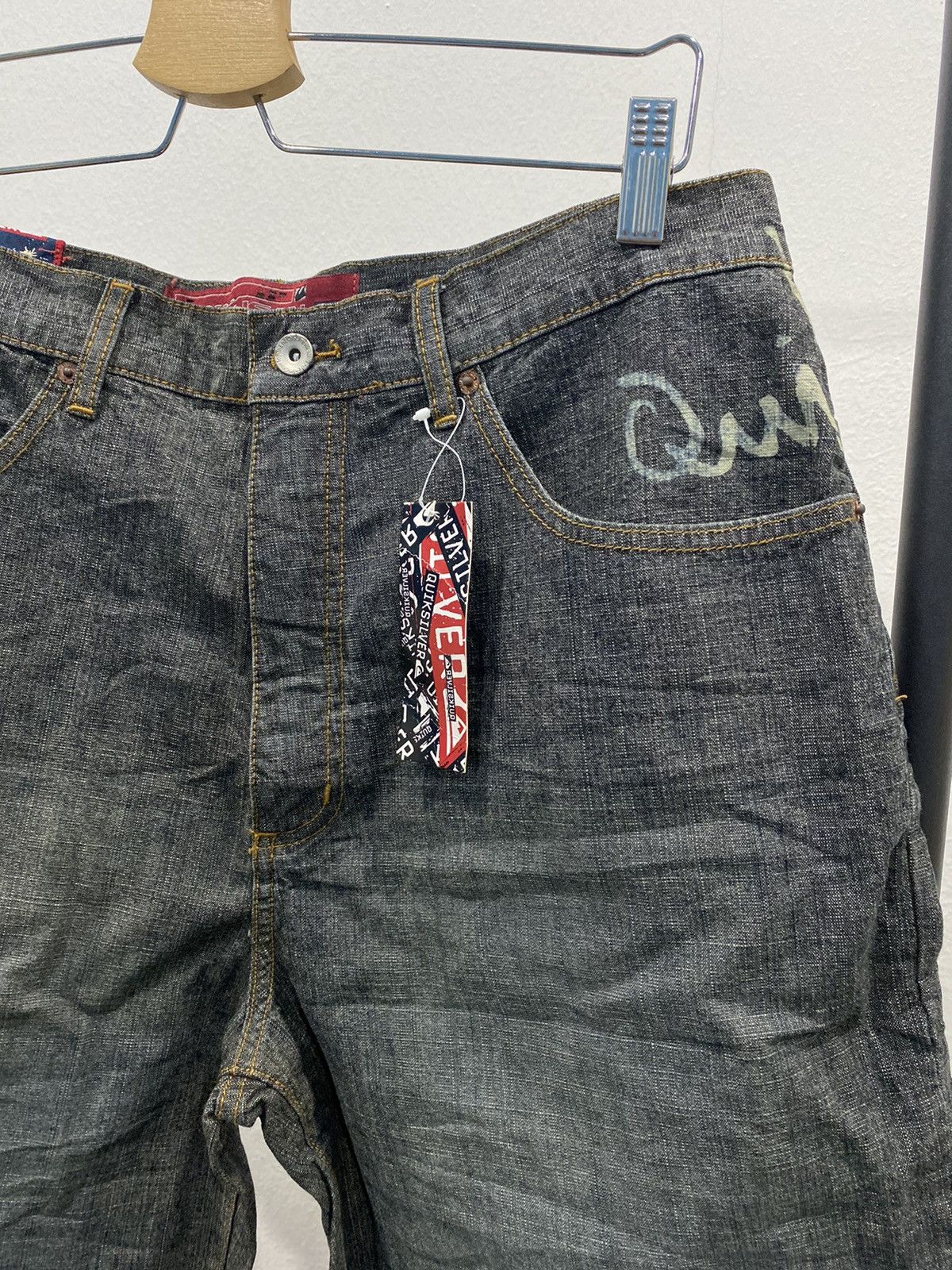 Vintage JORTS Vintage 90’s Quikjean Wide Baggy Shorts #cyber24 Size US 33 - 3 Thumbnail